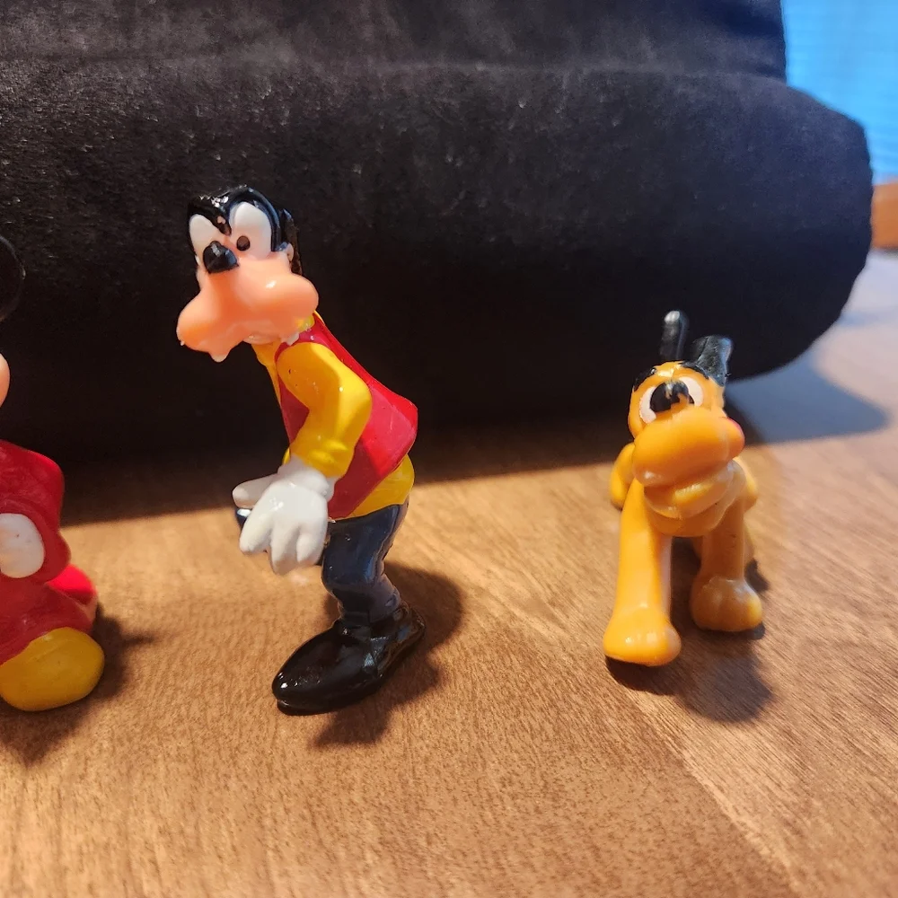 1980s Vintage Disney Magical Friends Figurine Set - Red, Yellow, Blue
